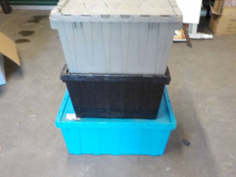 lot 51 image: 3 Lockable Tubs...