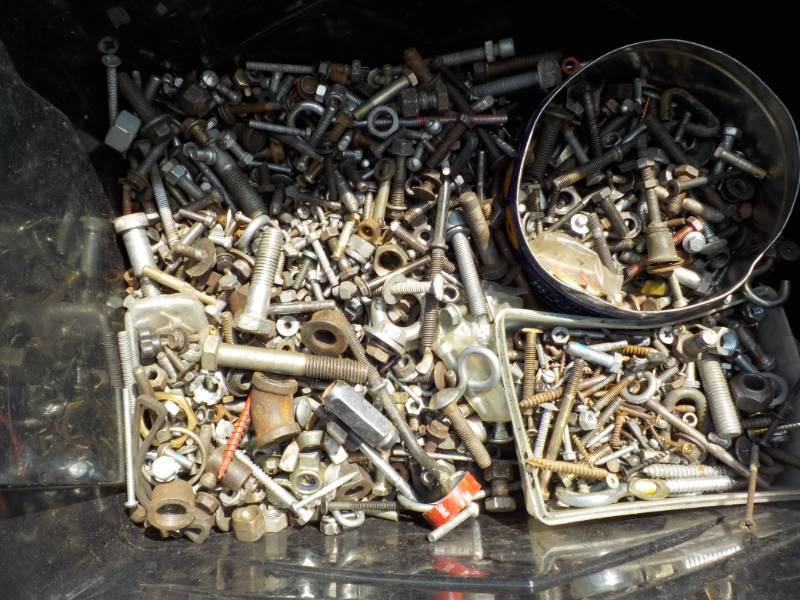 lot 83 image: Lockable Tub of Bolts Etc...