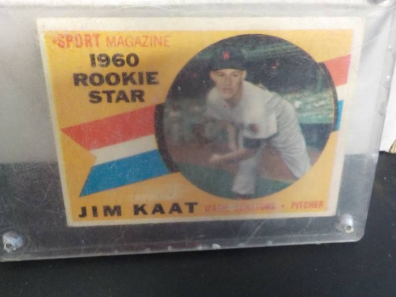 lot 101 image: 1960 Jim Kaat Rookie Star Card in P...