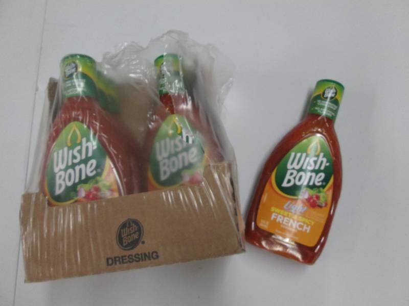 lot 205 image: 6 bottles Wish Bone French dressing...