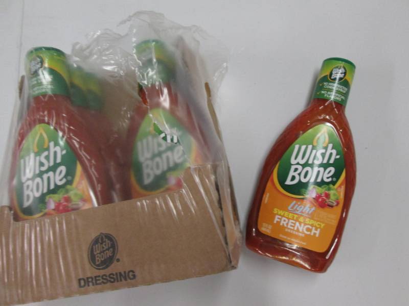 lot 206 image: 6 bottles Wish Bone French dressing...