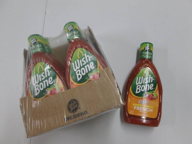 lot 207 image: 6 bottles Wish Bone French dressing...