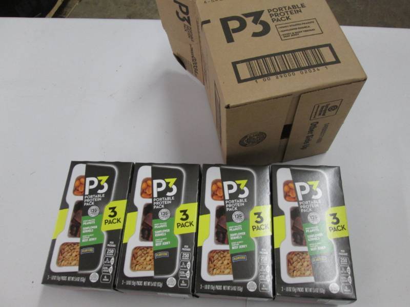 lot 238 image: 4 three packs of P3 protien pack ...