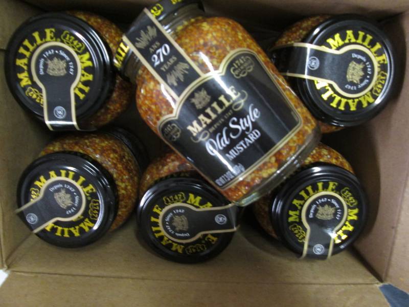 lot 248 image: 6 jars of Maille old style mustard...