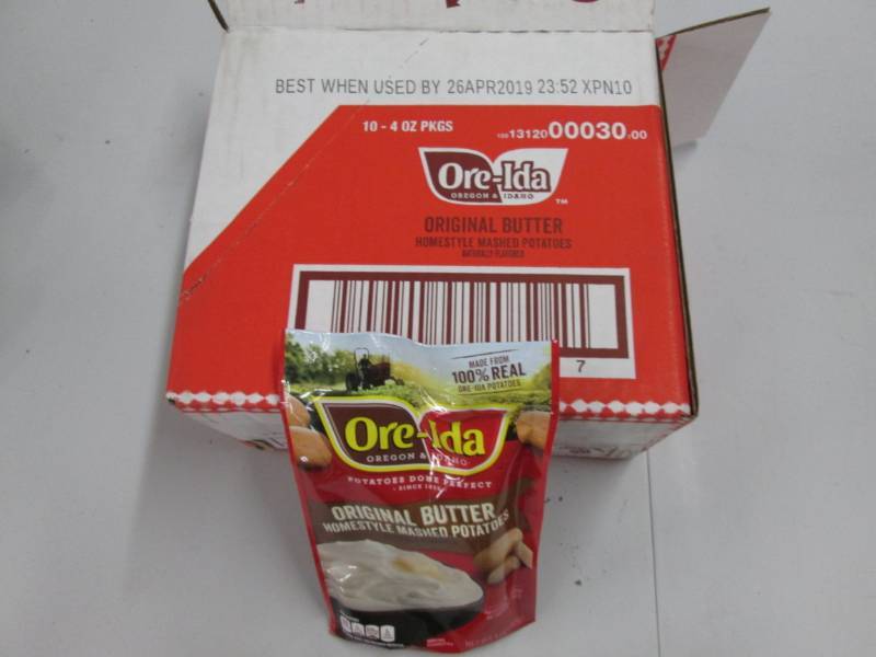 lot 256 image: 10 packs of Ore Ida instant potatoe...