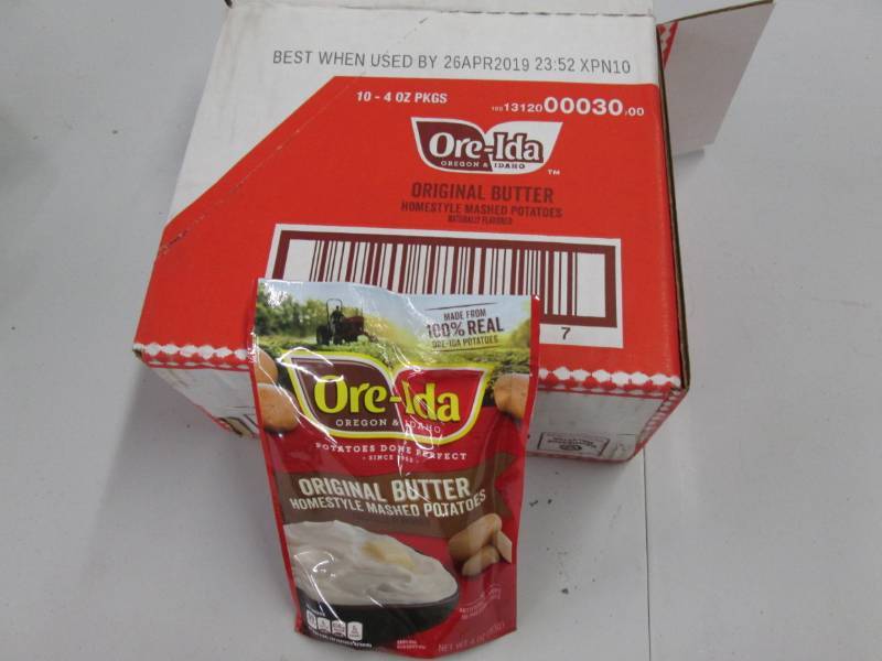 lot 257 image: 10 packs of Ore Ida instant potatoe...