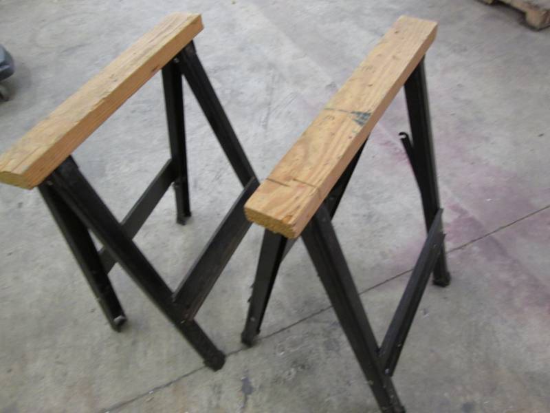 lot 279 image: 2 Folding saw horses...