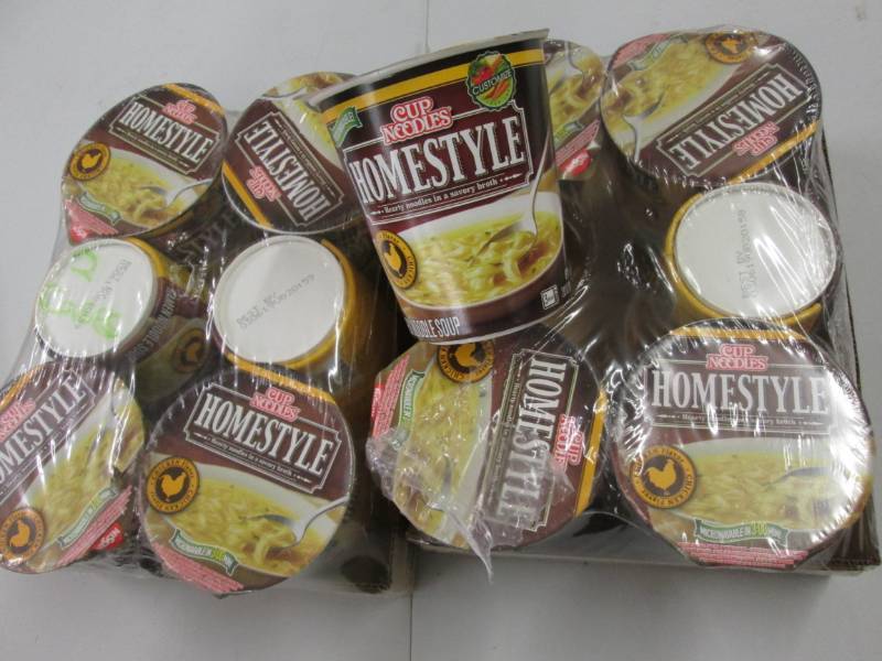 lot 293 image: 12 homestyle noodles pre-packaged m...