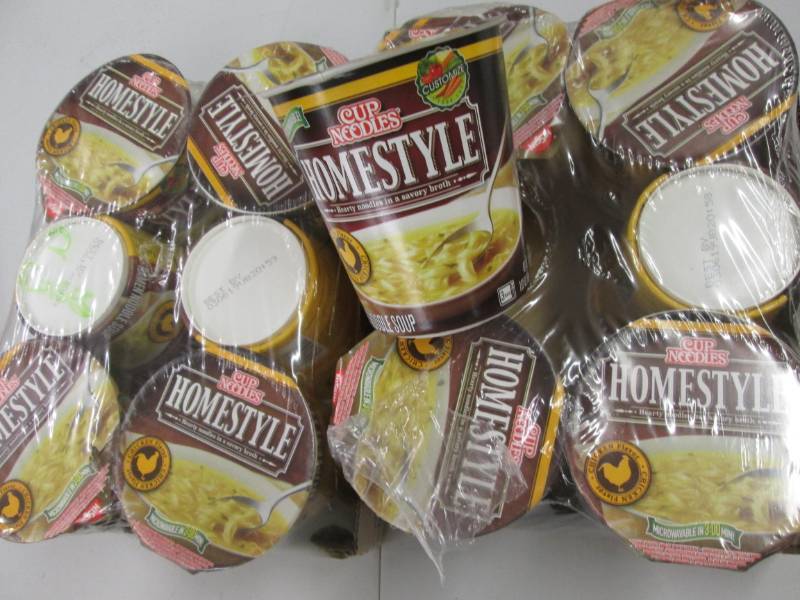 lot 295 image: 12 homestyle noodles pre-packaged m...