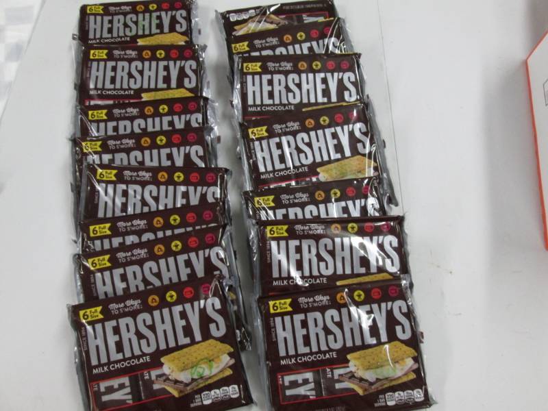 lot 302 image: 15 packs of 6 hershey chocolate bar...