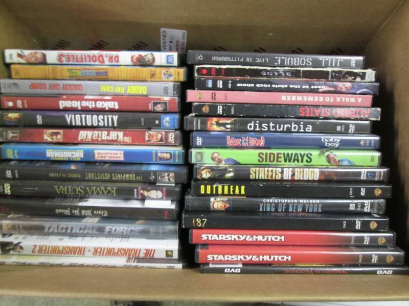 lot 312 image: Box of dvd movies...