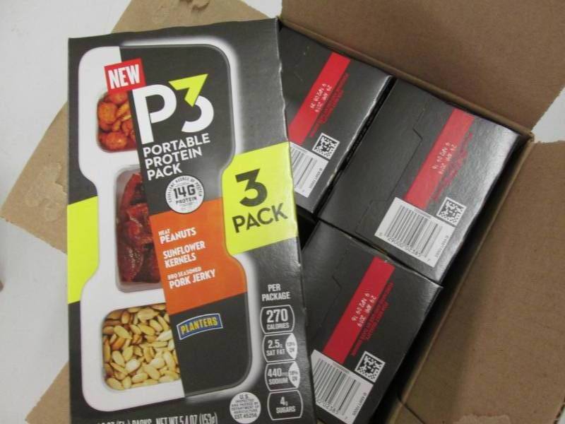 lot 318 image: Case of P3 Protien packs snack ...
