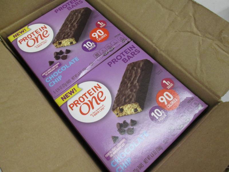 lot 350 image: 12 boxes of Protien one snack bars...