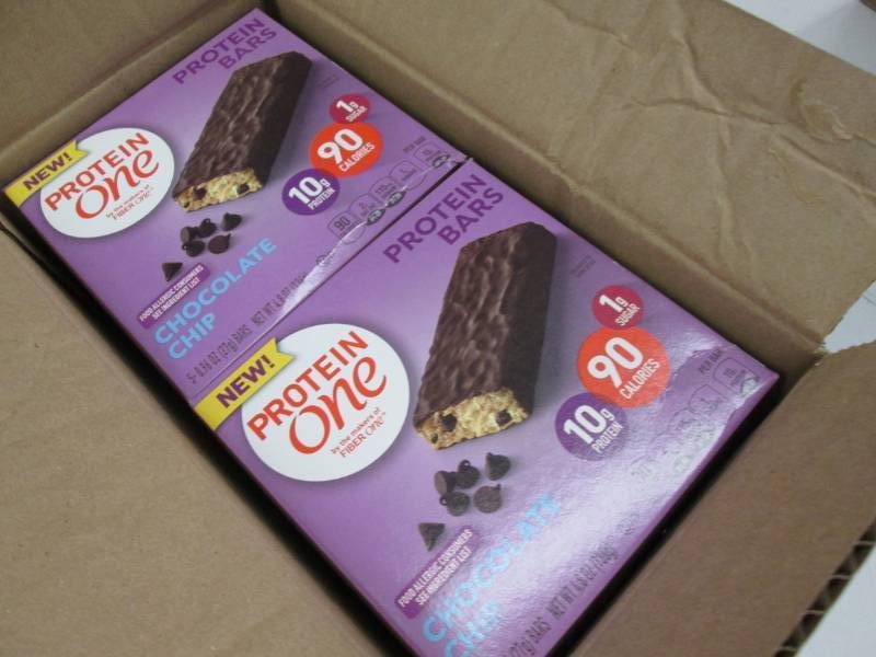lot 351 image: 12 boxes of Protien one snack bars...