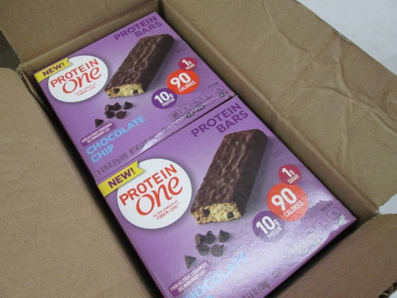 lot 352 image: 12 boxes of Protien one snack bars...