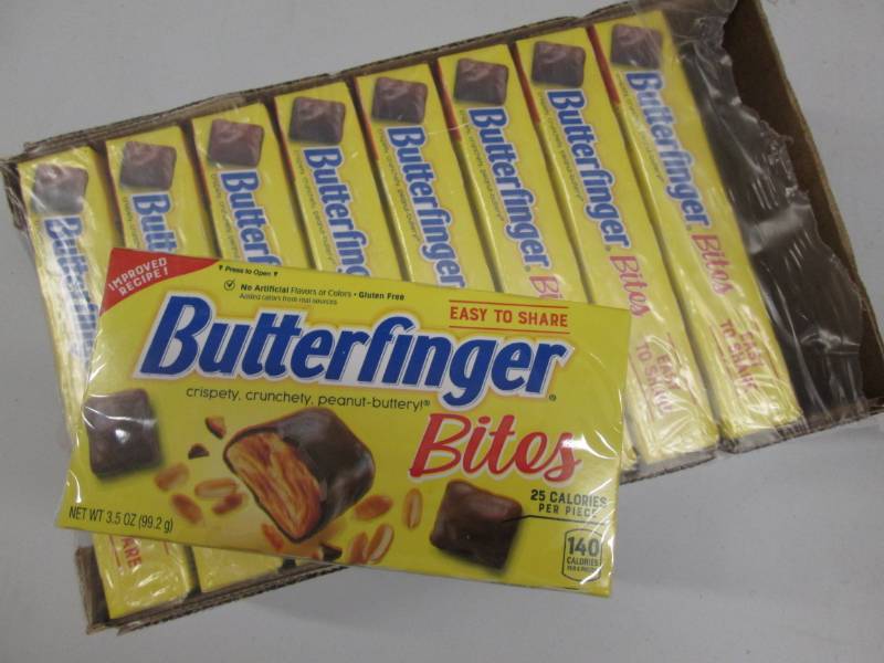 lot 328 image: 9 boxes of Butterfinger bites...
