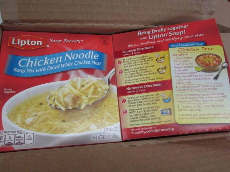 lot 346 image: 24 boxes of Lipton chicken noodle s...