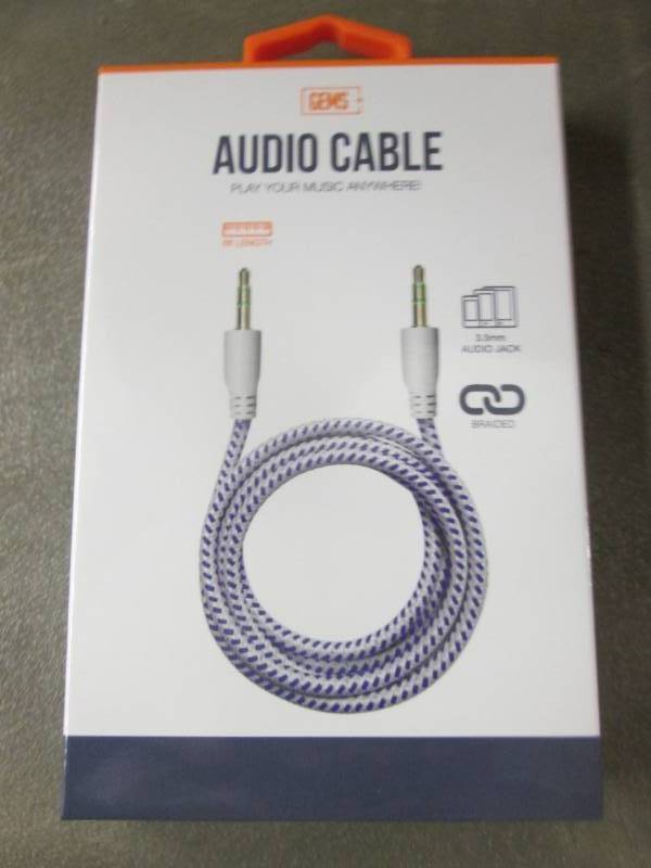 Case of 48 Gems Braided Audio Cable...