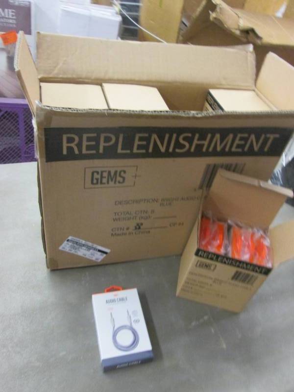 Case of 48 Gems Braided Audio Cable...