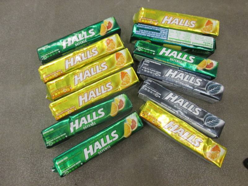 12 pks Halls Cough Drops...