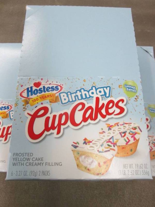 3- 62pks Hostess Birthday Cupcakes...