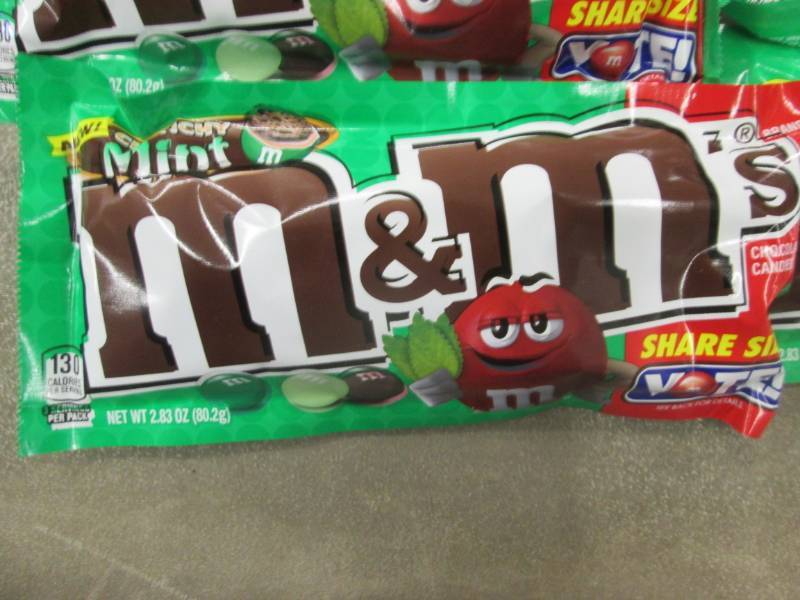 11 - 2.83 oz bags Mint M&Ms...