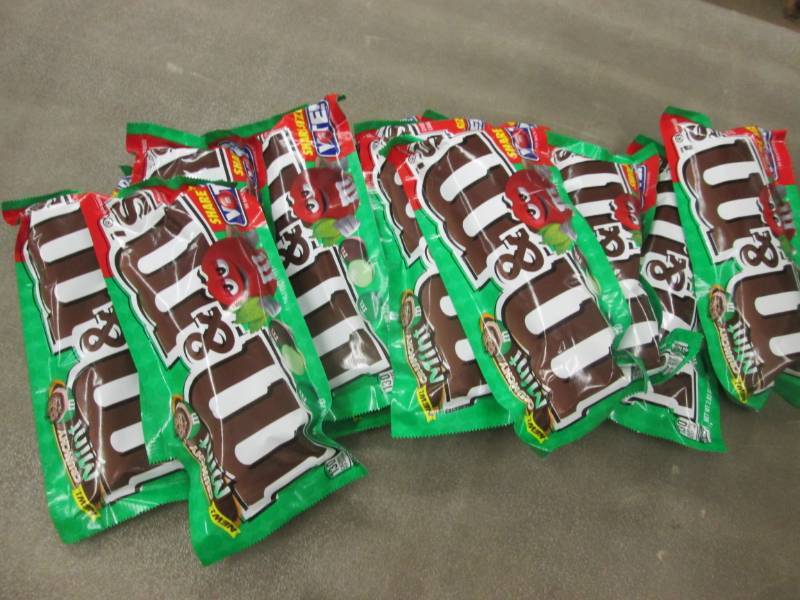12 - 2.83 oz bags Mint M&Ms...