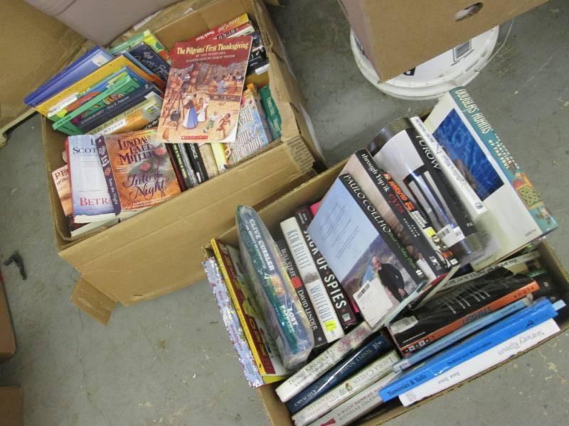 2 Boxes Fiction Books...