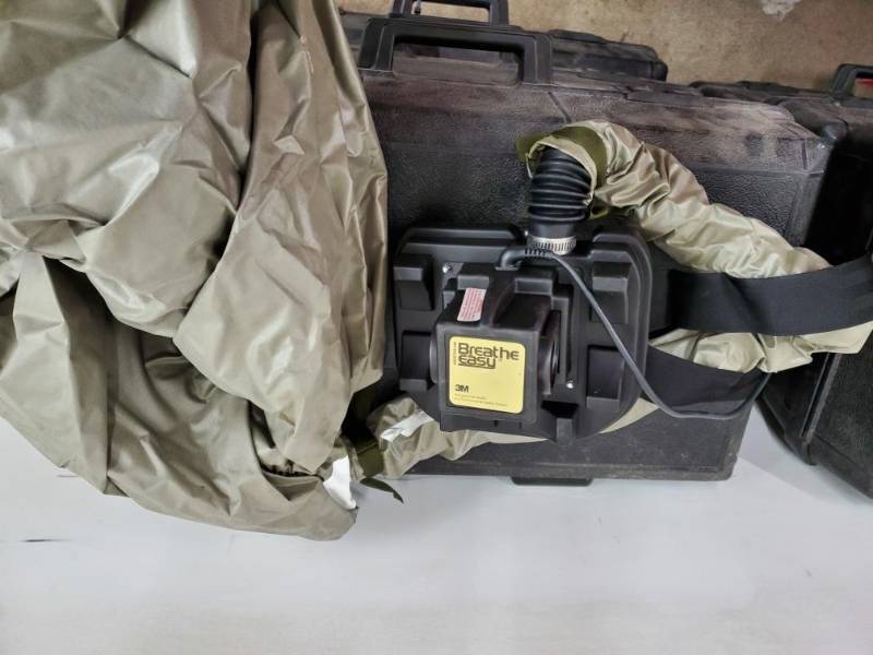 lot 38 image: Black Carry Case, 3M Powered Air Purifying Respirator System Filter Equipment