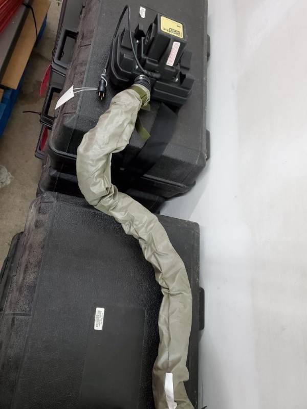 lot 39 image: Very cool Lot of (2) Black Carry Case, 3M Powered Air Purifying Respirator System Filter Equipment