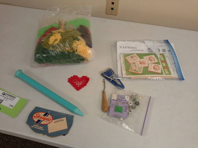 lot 115 image: Knitting Needle, Crochet Needle, Knitting Yarn, Needles and Buttons