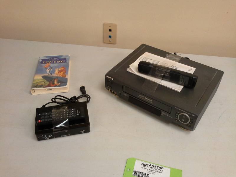 lot 121 image: Sony Hi-Fi VCR Player SLV-N with Remote Control and Owners Manual, Sony VCR Player SLV-AX10 with Remote Control, Lion King VCR Tape