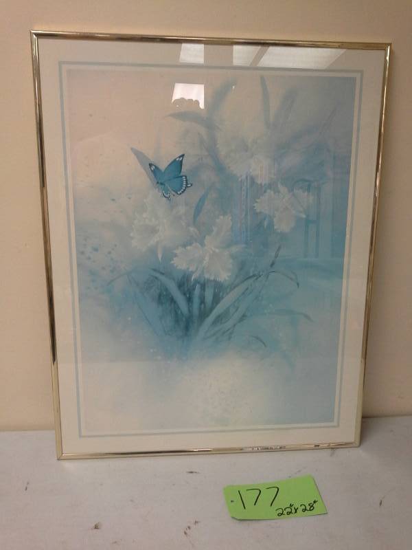 lot 177 image: Butterfly Framed Matted Wall Art