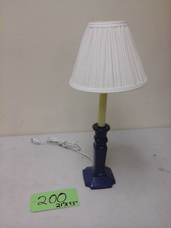 lot 200 image: Candlestick Lamp with Shade