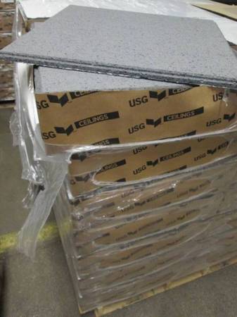 lot 10 image: Pallet Lot of NEW USG CGC Acoustial Ceiling Panels #1