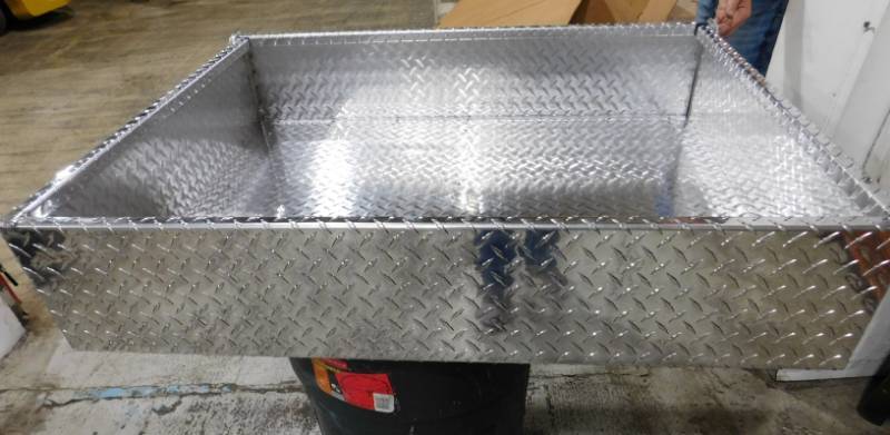 lot 18 image: NEW Aluminum Cargo Dumping Box for Utilty Vehicle or Golf Cart