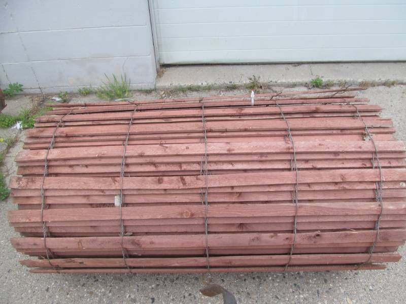 Wooden snow fence
