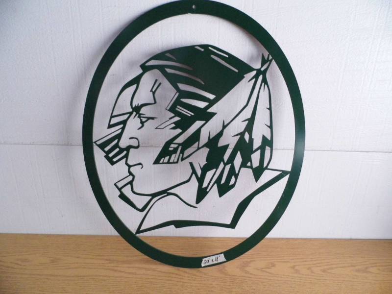lot 8 image: UND Sioux Metal Art