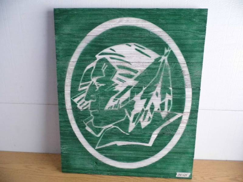 lot 10 image: UND Sioux Wooden Art
