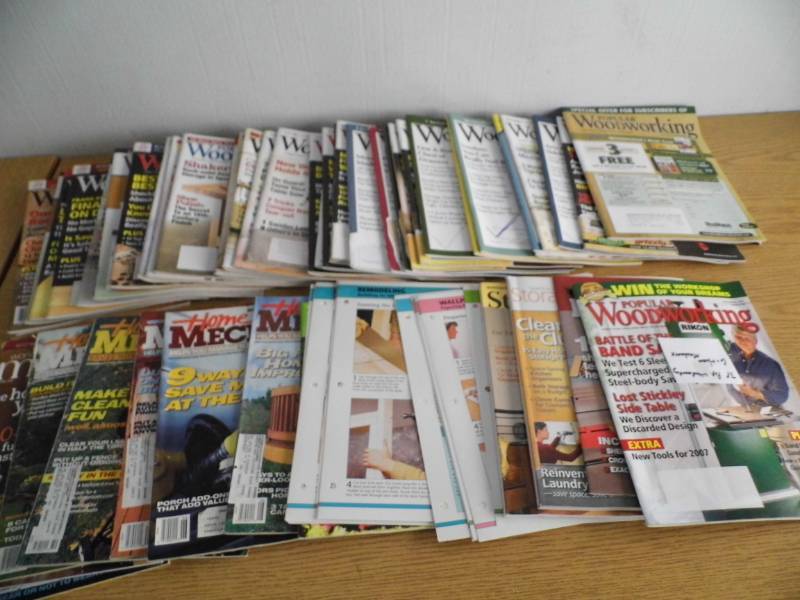 lot 24 image: Woodworking and Home Mechanix Magazines