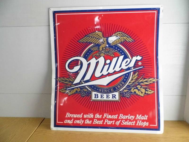 lot 31 image: Miller Metal Sign