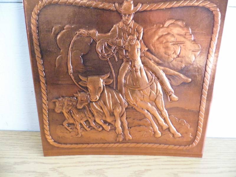 lot 42 image: Lot of 80 Copper Colored Embossed Tiles