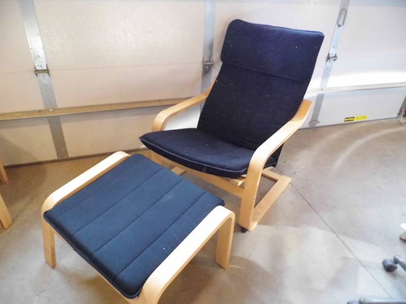 lot 116 image: IKEA Chair w Ottoman