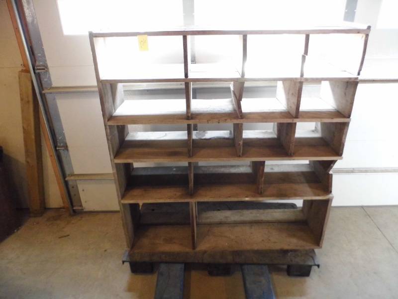 lot 126 image: Old Wooden Shelf Display