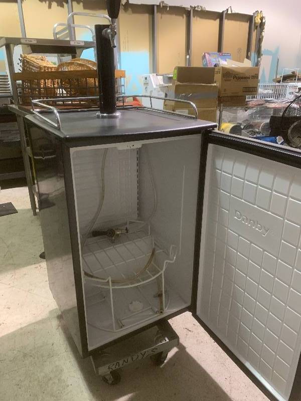 Danby, Mod #DKC445BL, single tap beer cooler, 115 volts, 1.3 amps, compete with regulatorRuns Cools