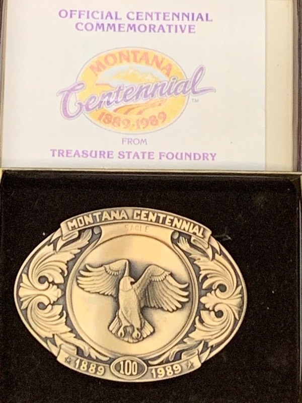 lot 23 image: (2) Collectible Belt Buckles