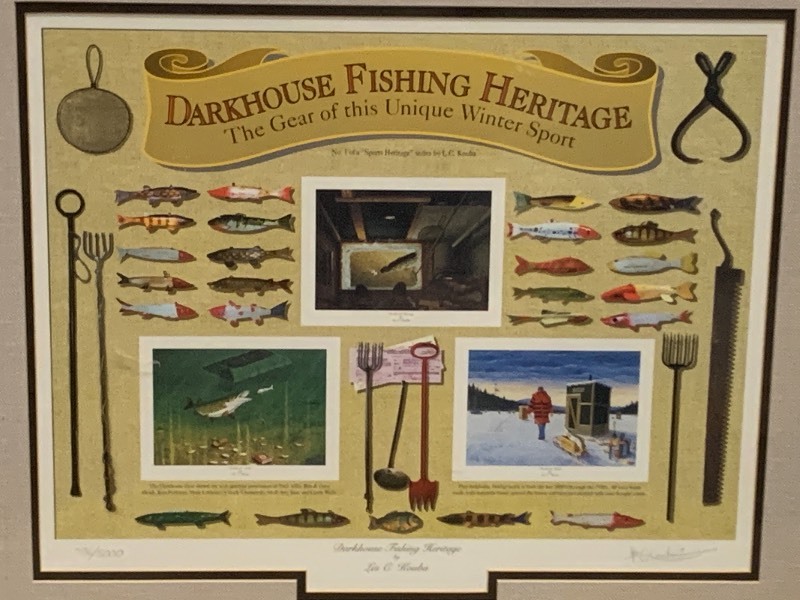 lot 26 image: Les Kouba Darkhouse Fishing Print