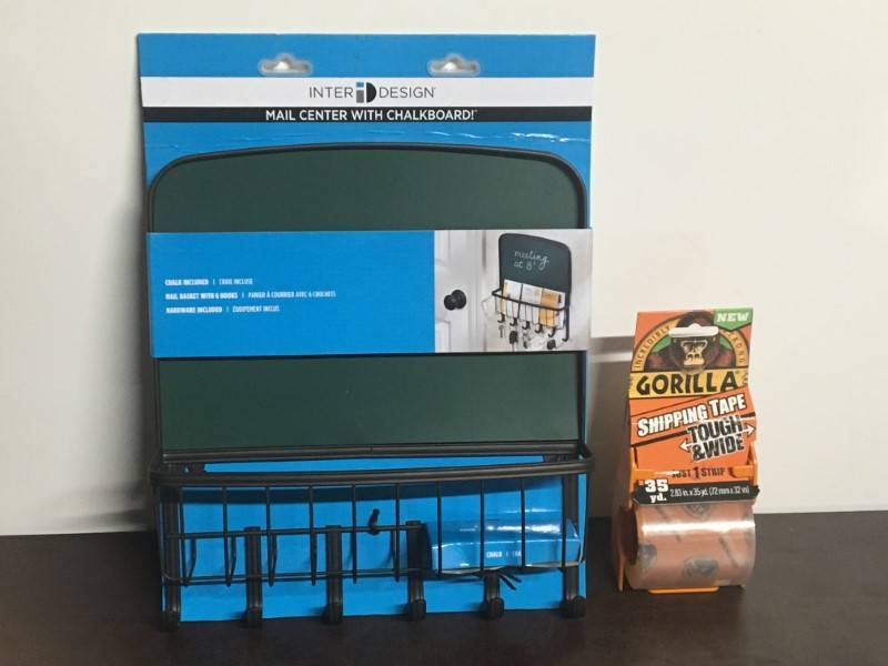 lot 127 image: Chalkboard Mail Center and Gorilla Tape