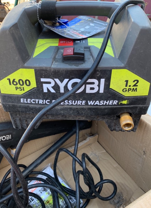 lot 44 image: Untested Ryobi 1600 PSI Electric Pressure Washer