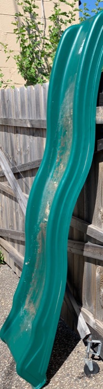 lot 66 image: 7 ft. Swing-N-Slide Green Curvy Slide